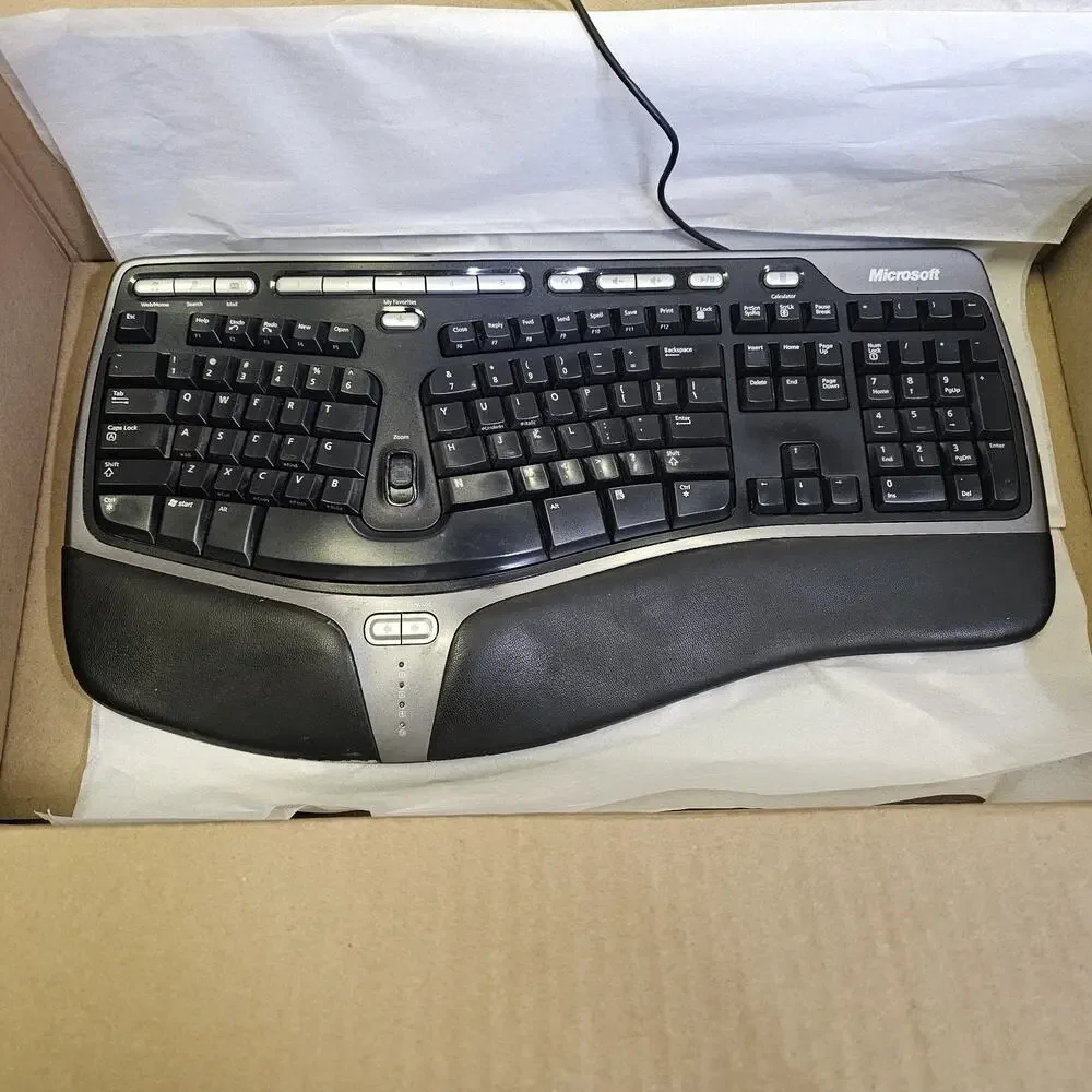 Microsoft Natural Ergonomic Keyboard 4000 v1.0 KU-0462 Wired Tested Clean